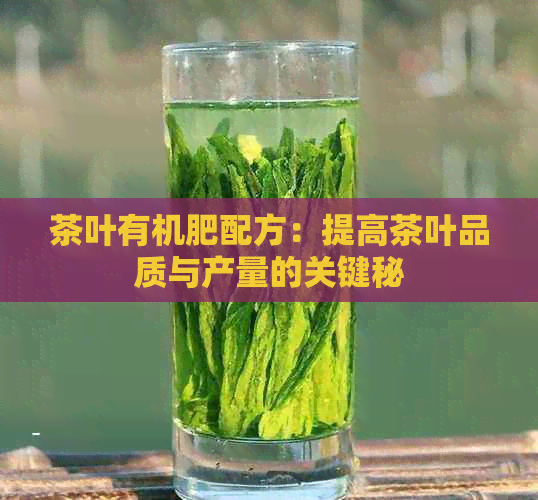 茶叶有机肥配方：提高茶叶品质与产量的关键秘