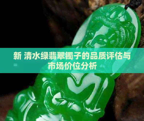 新 清水绿翡翠镯子的品质评估与市场价位分析