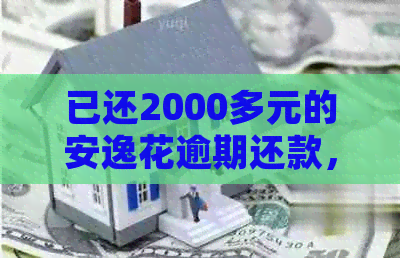 已还2000多元的安逸花逾期还款，何时会面临起诉？