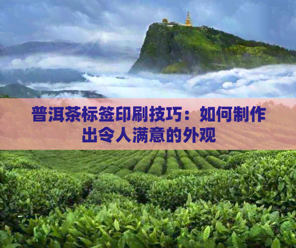 普洱茶标签印刷技巧：如何制作出令人满意的外观