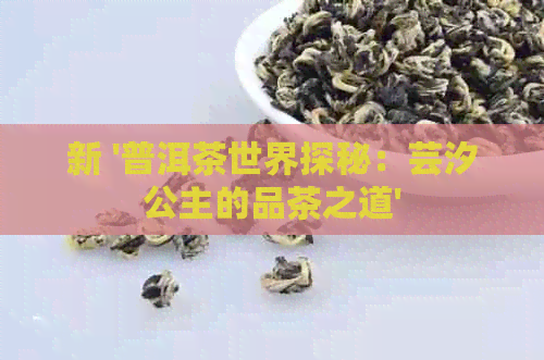 新 '普洱茶世界探秘：芸汐公主的品茶之道'