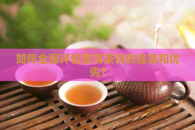 如何全面评估普洱茶饼的品质和优劣？