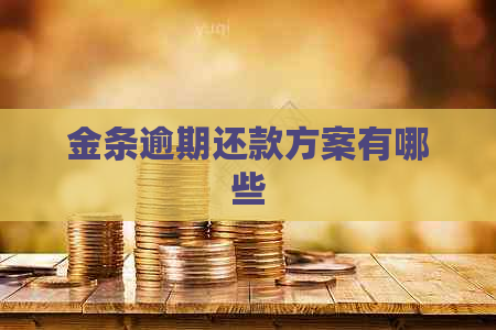 金条逾期还款方案有哪些