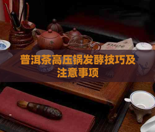 普洱茶高压锅发酵技巧及注意事项