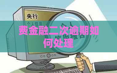 费金融二次逾期如何处理