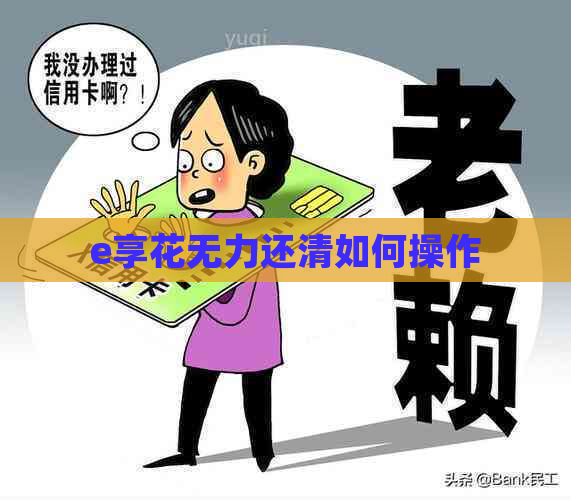 e享花无力还清如何操作