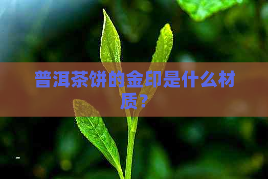 普洱茶饼的金印是什么材质？