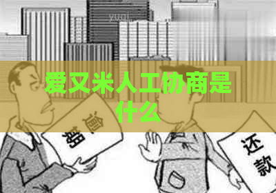 爱又米人工协商是什么