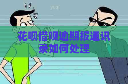 花呗借呗逾期报通讯录如何处理