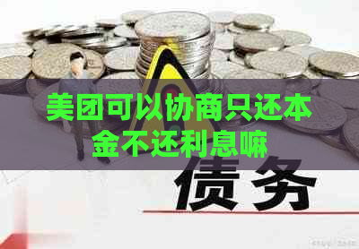 美团可以协商只还本金不还利息嘛