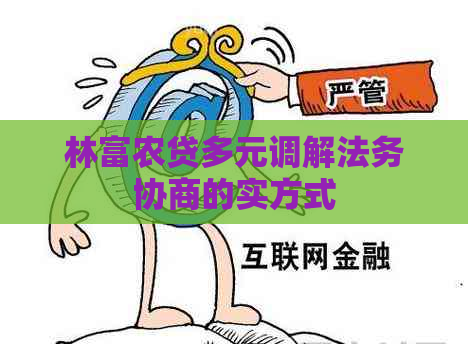 林富农贷多元调解法务协商的实方式