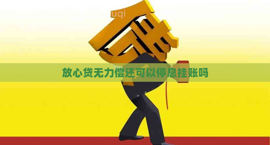 放心贷无力偿还可以停息挂账吗