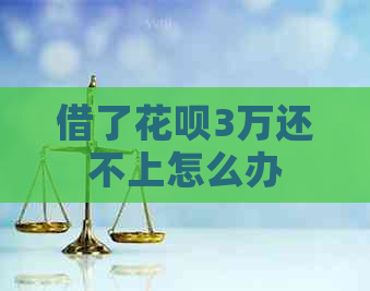 借了花呗3万还不上怎么办