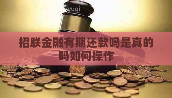 招联金融有期还款吗是真的吗如何操作