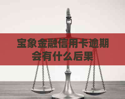 宝象金融信用卡逾期会有什么后果