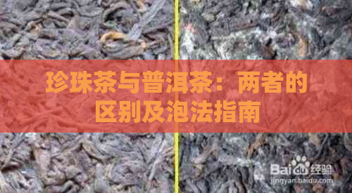 珍珠茶与普洱茶：两者的区别及泡法指南