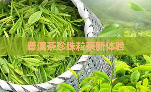 普洱茶珍珠粒茶新体验