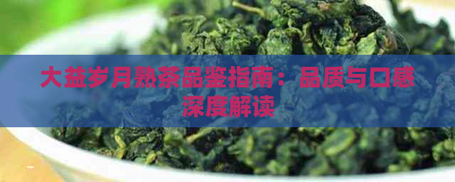 大益岁月熟茶品鉴指南：品质与口感深度解读