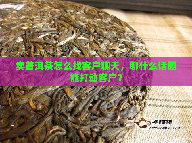 卖普洱茶怎么找客户聊天，聊什么话题能打动客户？