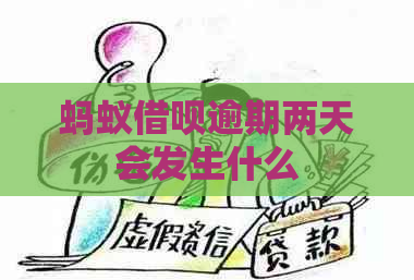 蚂蚁借呗逾期两天会发生什么