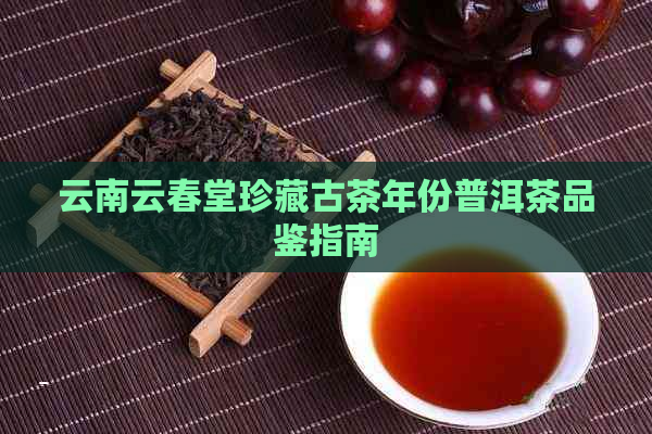 云南云春堂珍藏古茶年份普洱茶品鉴指南