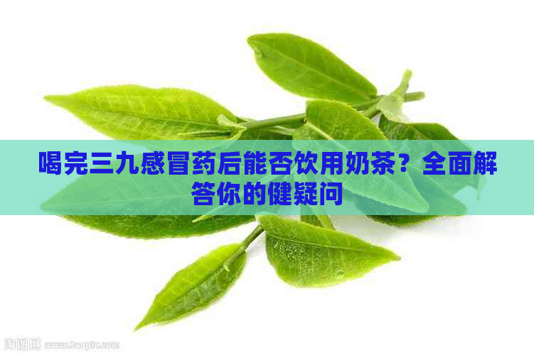 喝完三九感冒药后能否饮用奶茶？全面解答你的健疑问