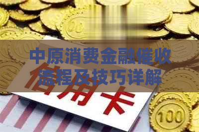 中原消费金融流程及技巧详解