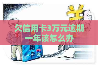 欠信用卡3万元逾期一年该怎么办