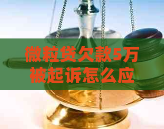 微立贷欠款5万被起诉怎么应对