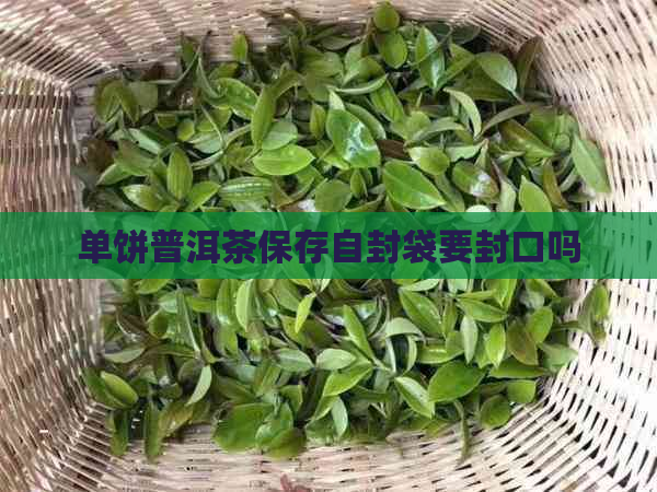 单饼普洱茶保存自封袋要封口吗