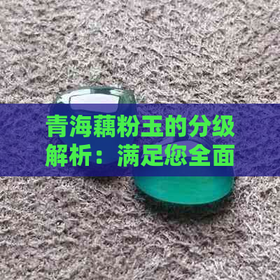 青海藕粉玉的分级解析：满足您全面了解需求的指南