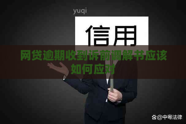 网贷逾期收到诉前调解书应该如何应对