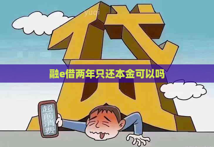 融e借两年只还本金可以吗