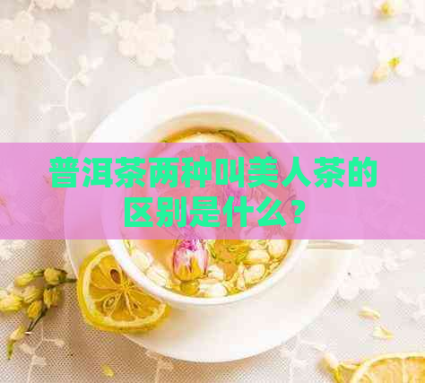 普洱茶两种叫美人茶的区别是什么？