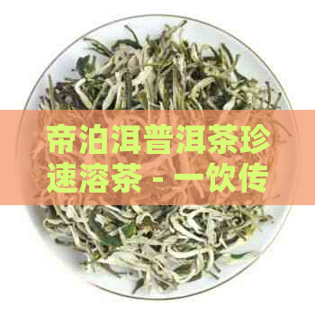 帝泊洱普洱茶珍速溶茶 - 一饮传承，品味经典