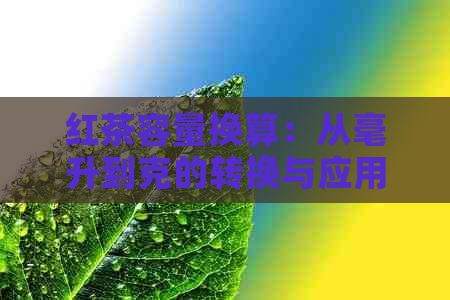 红茶容量换算：从毫升到克的转换与应用指南