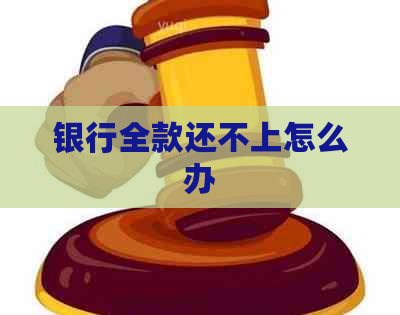 银行全款还不上怎么办