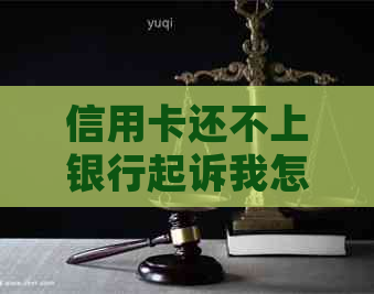 信用卡还不上银行起诉我怎么办呀