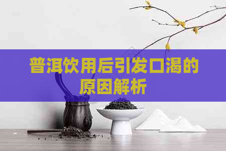 普洱饮用后引发口渴的原因解析