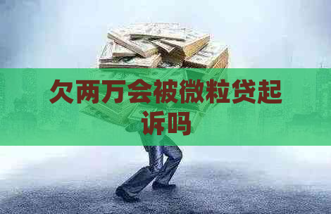 欠两万会被微立贷起诉吗