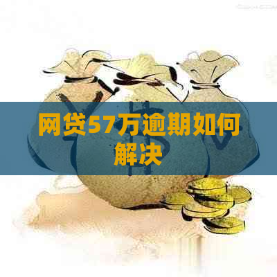 网贷57万逾期如何解决