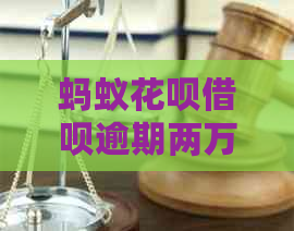 蚂蚁花呗借呗逾期两万会被起诉吗