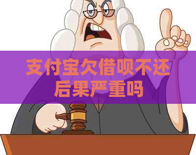 支付宝欠借呗不还后果严重吗