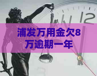 浦发万用金欠8万逾期一年