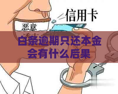 白条逾期只还本金会有什么后果