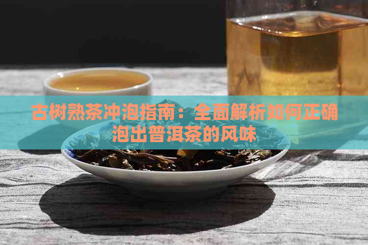 古树熟茶冲泡指南：全面解析如何正确泡出普洱茶的风味