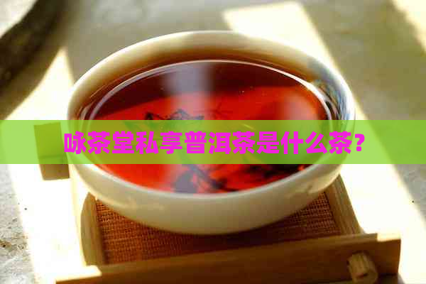 咏茶堂私享普洱茶是什么茶？