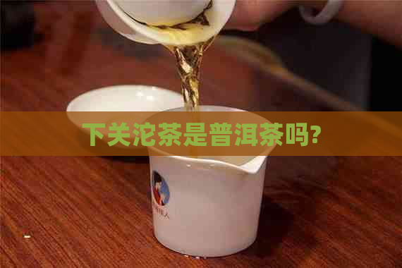 下关沱茶是普洱茶吗?