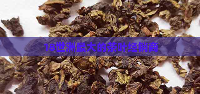 18世洲更大的茶叶经销商