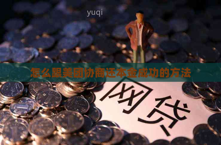 怎么跟美团协商还本金成功的方法